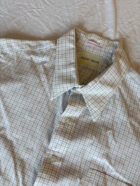 Vintage STAMPED Frost Bros Sanfordized Men’s Size 17 1/2-35 Striped Dress Shirt